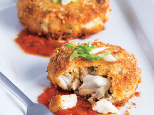 Crab Cakes with Spicy Tomato Salsa