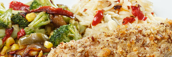 Pecan Crusted Chicken Breast with Wild Rice
