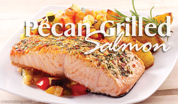 Weekly Ad Recipe Pecan Grilled Salmon www.cobornsblog.com