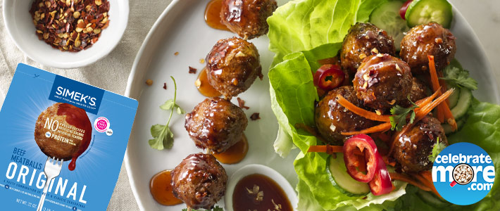 SIMEK'S Korean BBQ Meatball Lettuce Wraps